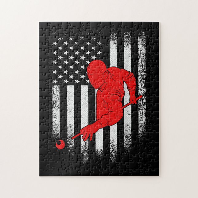 Billiards Lover | American Flag Billiards Gift (Vertikal)