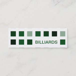BILLIARDS (Mod-Quadrate) Mini Visitenkarte