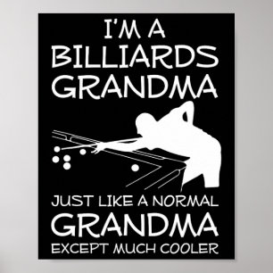 Billiards Oma Großmutter Cool - Im A Billards Poster