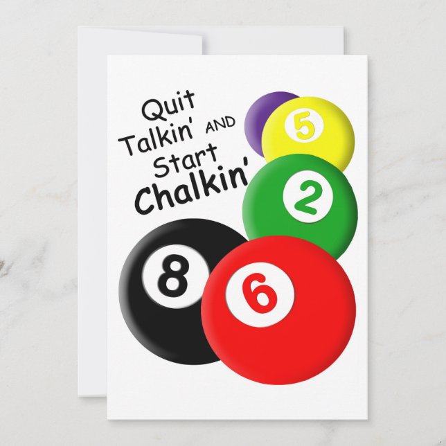 Billiards Party Invites Einladung (Vorderseite)