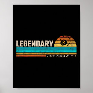 Billiards Player Legend seit Februar 2011 Geburtst Poster