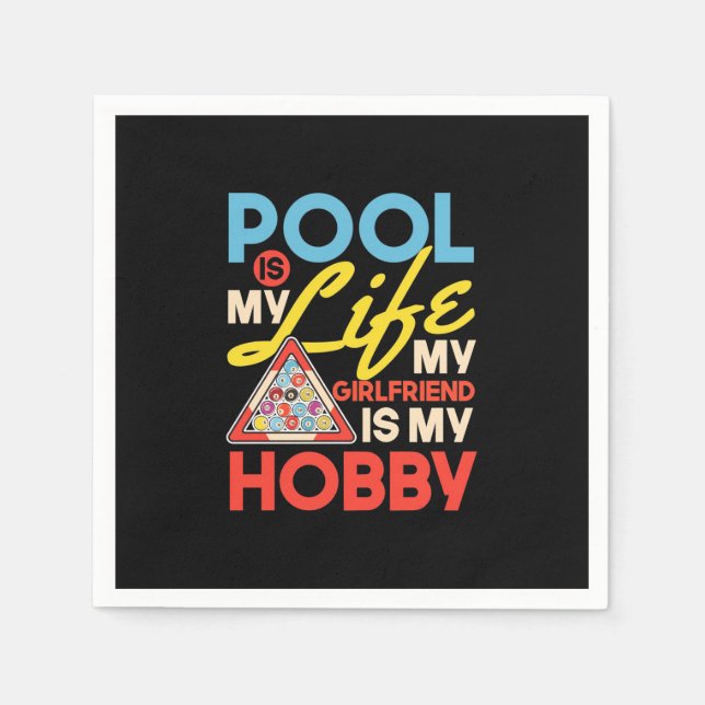 Billiards Player | Pool Billiards Is My Life Serviette (Vorderseite)