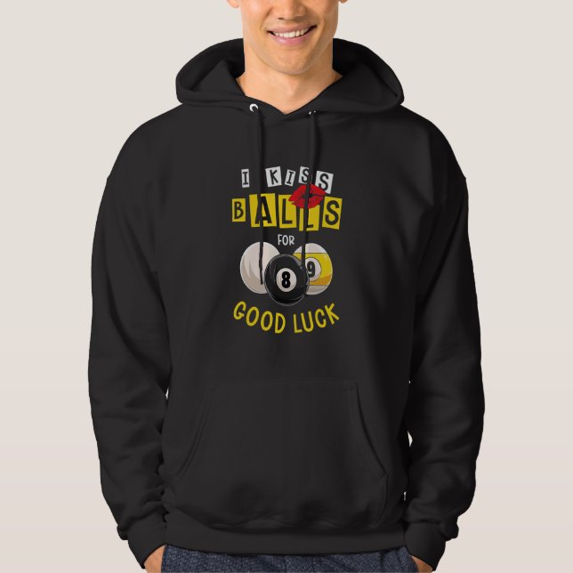 Billiards Pool 8 Ball Snooker Female Billiard Play Hoodie (Vorderseite)