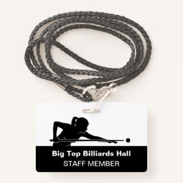 Billiards Pool Hall And Event Staff Member Budget Ausweis