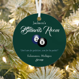 Billiards Pool Man Höhle Weihnachtsdekoration Ornament Aus Metall