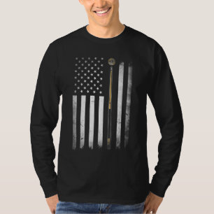 Billiards Pool Player Table US-amerikanische Flagg T-Shirt