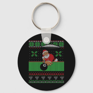 Billiards Pool Uggi Weihnachts-Sweater Stil Schlüsselanhänger