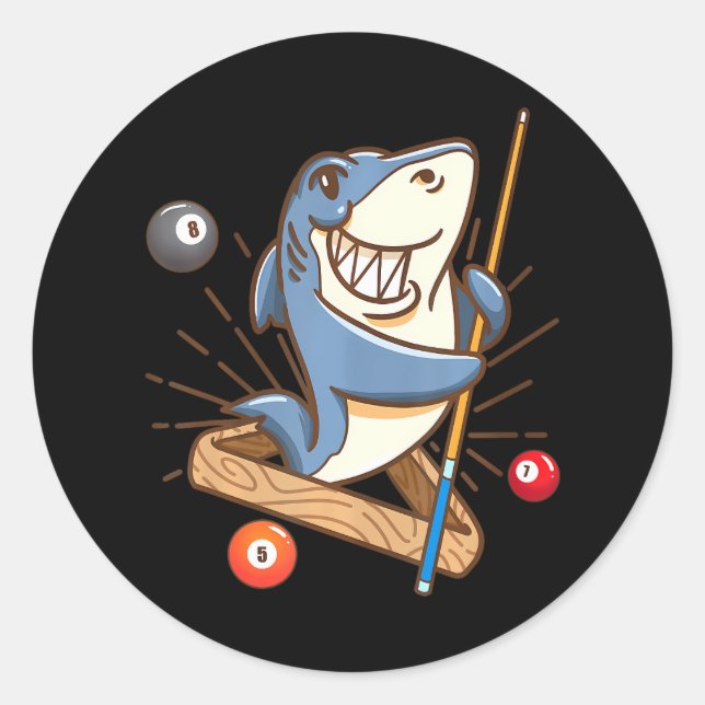 Billiards Shark Hustler Pool Girls Snooker Runder Aufkleber (Vorderseite)