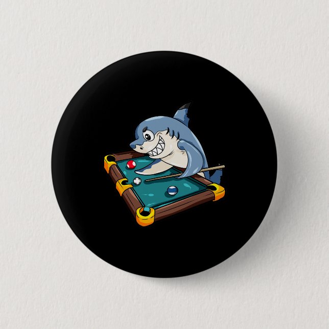 Billiards Shark Pool Snooker Player Geschenk Button (Vorderseite)