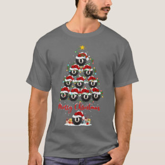 Billiards Sport Match Santa Billiards Christma T-Shirt