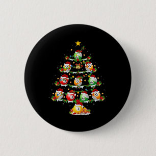Billiards Sports Lover Lighting Billiards Christma Button