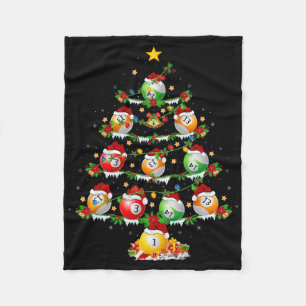Billiards Sports Lover Lighting Billiards Christma Fleecedecke