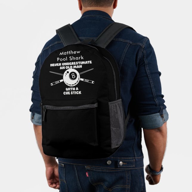 Billiards Sprichwort über Erfahrung und Fertigkeit Bedruckter Rucksack (Insitu (Modell))
