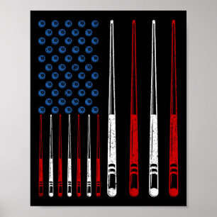 Billiards Warteschlangen Poster