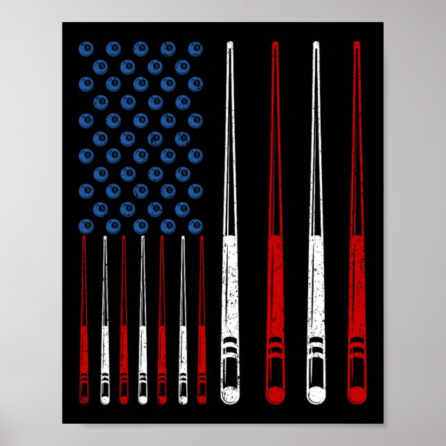 Billiards Warteschlangen Poster (Vorne)