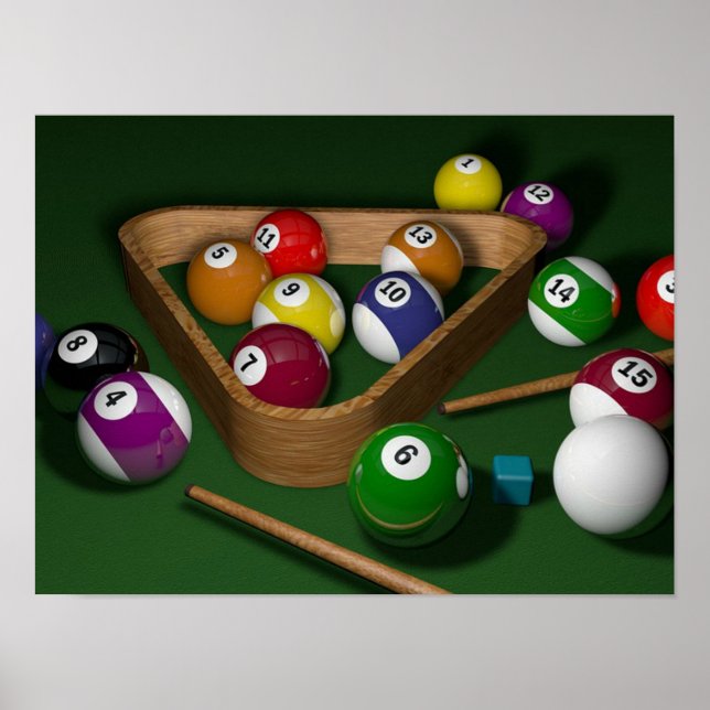 Billiardspiel Poster (Vorne)