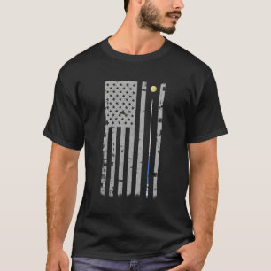 Billiardspieler der amerikanischen Flagge T-Shirt