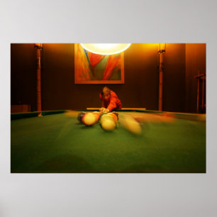 Billiardspieler-Perspektive Poster