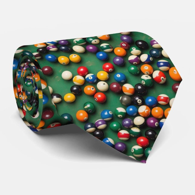 Billiardtisch Billard Bunte Krawatte (Gerollt)