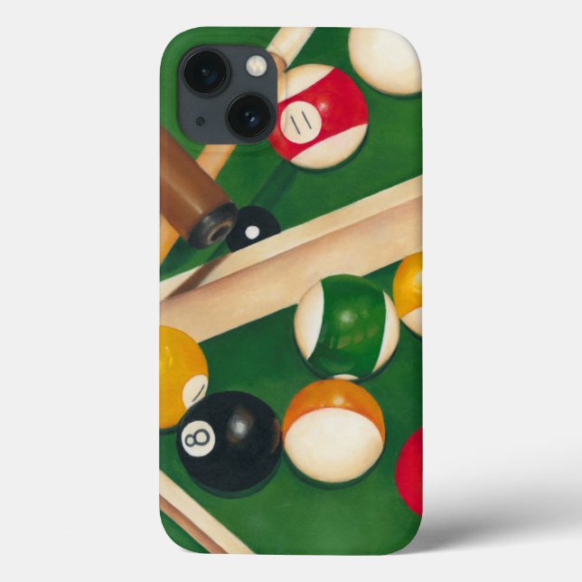 Billiardtisch mit Balls und Chalk Case-Mate iPhone Hülle (Rückseite)