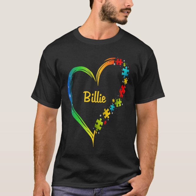 Billie autism awareness heart puzzle idea 2020 T-Shirt (Vorderseite)