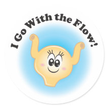 Billie Blase "I go with the Flow" Stickers