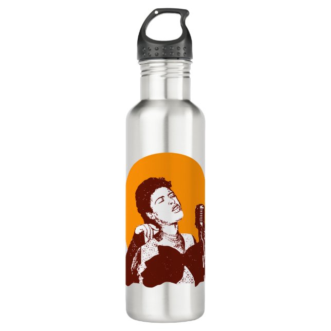 Billie Holiday Edelstahlflasche (Vorderseite)