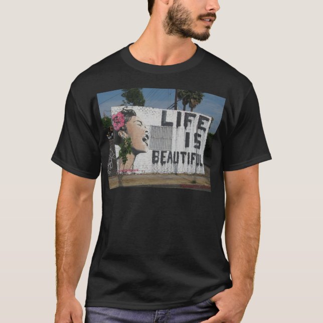 Billie Holiday-Straßen-Kunst T-Shirt (Vorderseite)