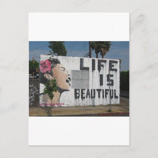 Billie Holiday Street Art Postkarte (Vorderseite)