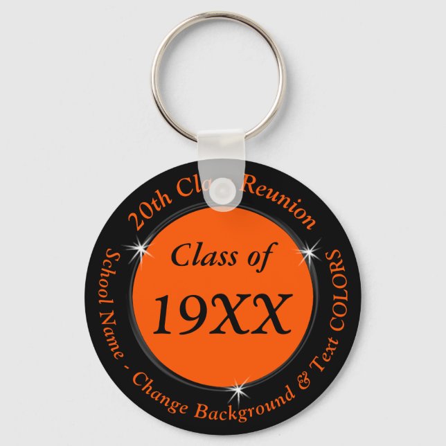 Billig 20. Klasse Wiedersehen Geschenke, Orange un Schlüsselanhänger (Vorderseite)