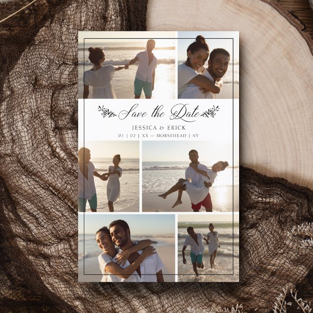 Billig Black Branches Chic Collage 6 Fotos Hochzei (Von Creator hochgeladen)