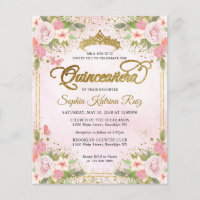 Billig Blues Pink Pink Gold Tiara Quinceañera