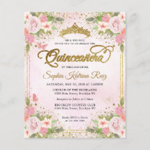 Billig Blues Pink Pink Gold Tiara Quinceañera