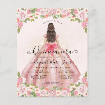 Billig Blues Rock Pink Gold Prinzessin Quinceanera
