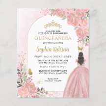 Billig Blues Rock Pink Gold Prinzessin Quinceanera