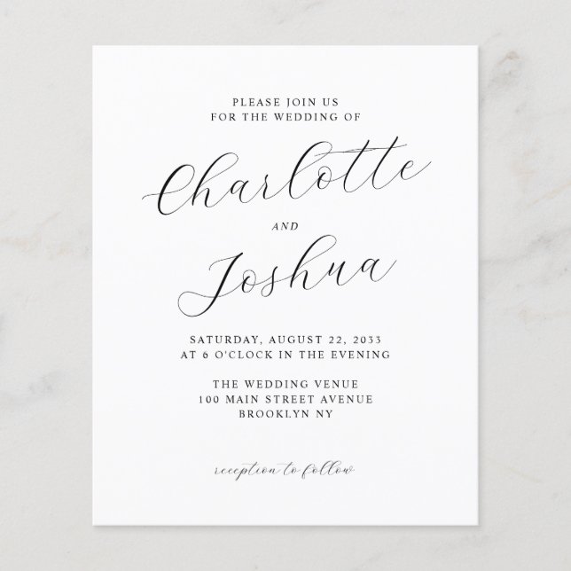 Billig Elegante Minimalistisch Details QR Foto Hoc Flyer (Vorne)