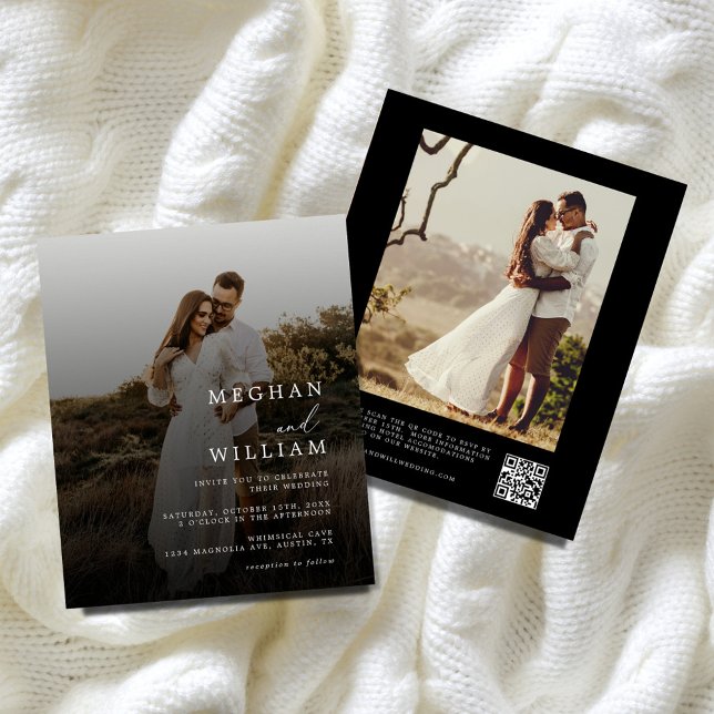 Billig Foto Script QR Code Black Wedding (Von Creator hochgeladen)