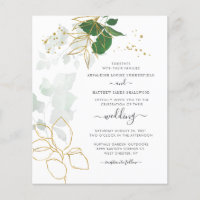 Billig Imitate Gold Glitzer Hochzeit Einladung
