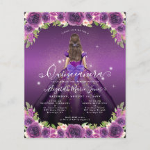 Billig Lila Goldprinzessin Quinceanera