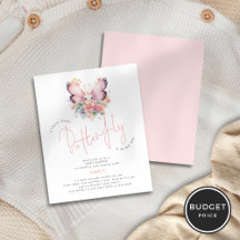 Billig Schmetterling auf dem Weg Floral Baby Dusch