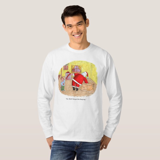 Billig Spielzeugmänner Weiß-Langärmel-T - Shirt (Vorne ganz)
