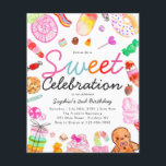 Billig Sweet Celebration Kids Candyland Birthday Flyer<br><div class="desc">Niedliche süße Feier Candy Land Kids Candyland Geburtstag Einladung</div>