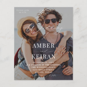 Billig Tinted Shades Foto Wedding Flyer