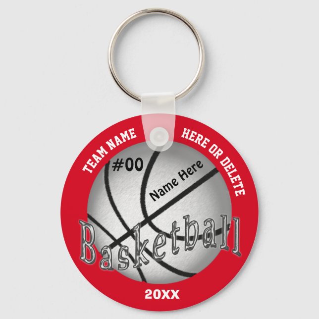 Billige Basketball-Schlüsselanhänger, 4 Textfelder Schlüsselanhänger (Vorderseite)