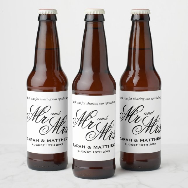 Billige Bierflaschen für schicke Hochzeitsfeier Bierflaschenetikett (Flaschen)