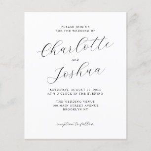 Billige Elegante Minimalistische UAWG QR-Hochzeit Flyer