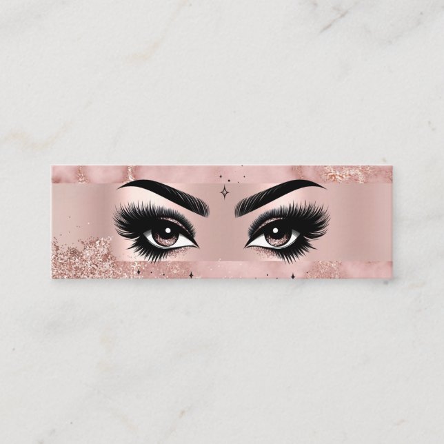 Billige Eyelash-Erweiterungen Mini Visitenkarte (Vorderseite)