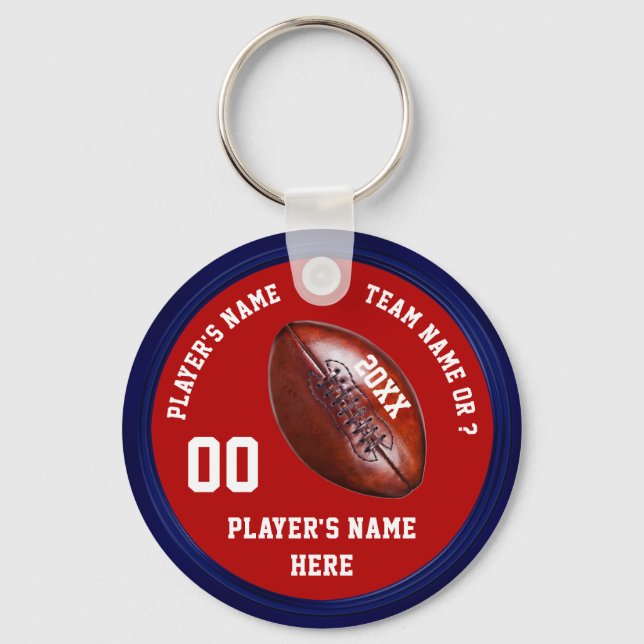Billige Fußball Geschenke für Spieler Red White Bl Schlüsselanhänger (Vorderseite)