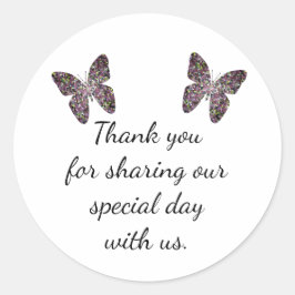 Billige Gastgeschenk Hochzeit Mosaik Butterfly Runder Aufkleber