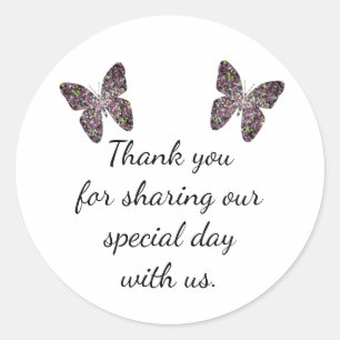 Billige Gastgeschenk Hochzeit Mosaik Butterfly Runder Aufkleber